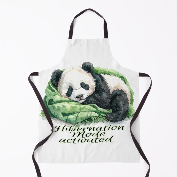 Item preview, Hibernation activated, dreaming panda in a cozy green blanket designed and sold by LiskoDesign.