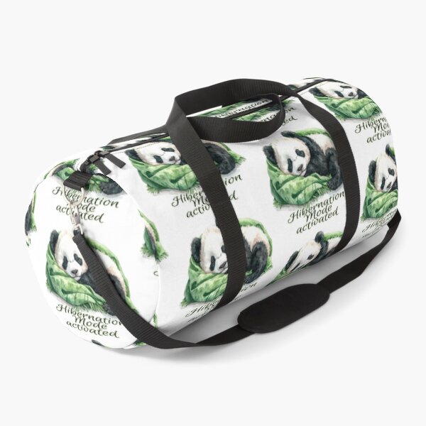 Item preview, Hibernation activated, dreaming panda in a cozy green blanket designed and sold by LiskoDesign.