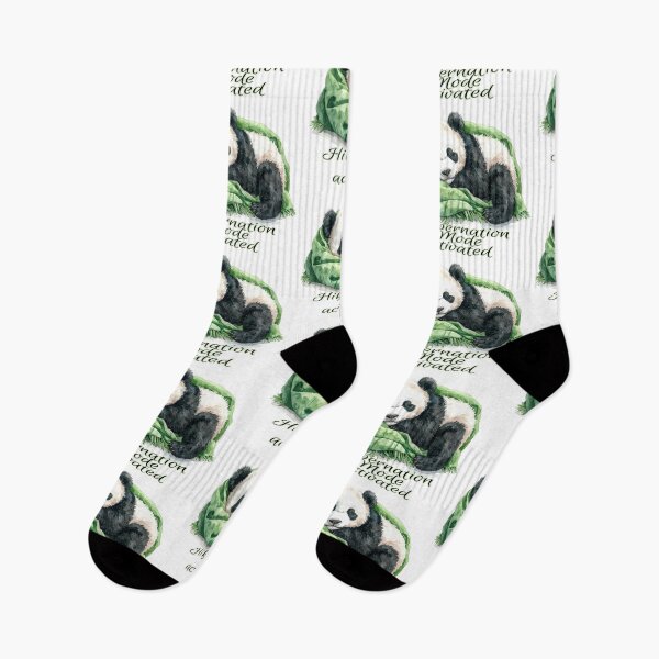 Item preview, Hibernation activated, dreaming panda in a cozy green blanket designed and sold by LiskoDesign.