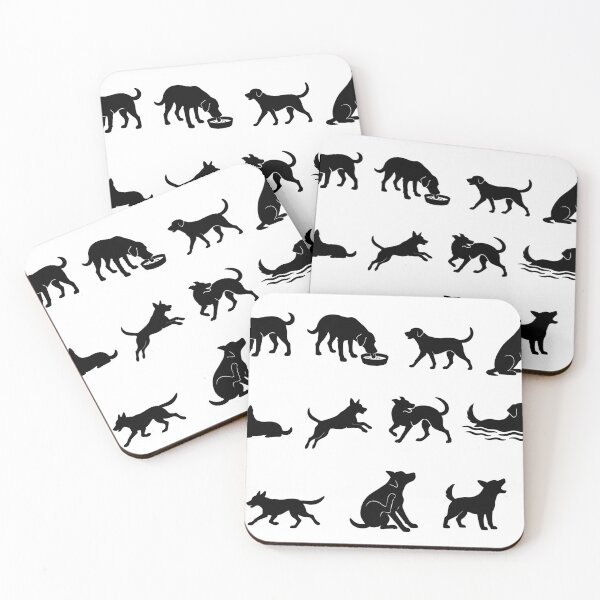 Artikelvorschau, Set mit Hundesilhouetten entworfen und verkauft von pavledesigns.