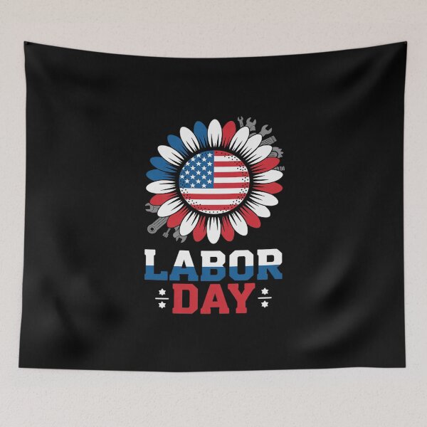 Item preview, Happy Labor Day American Flag Sunflower Labor Day Laborers  designed and sold by MathisBellanger.