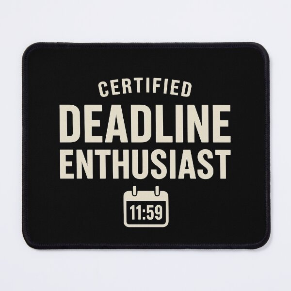 Item preview, Deadline Enthusiast - Last Minute Hero Tee (Retro & Clean) designed and sold by Work Life Tees.