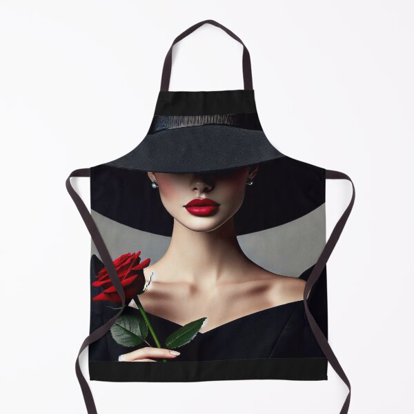Item preview, Elegant woman with hat and red rose designed and sold by BenCoStyle.