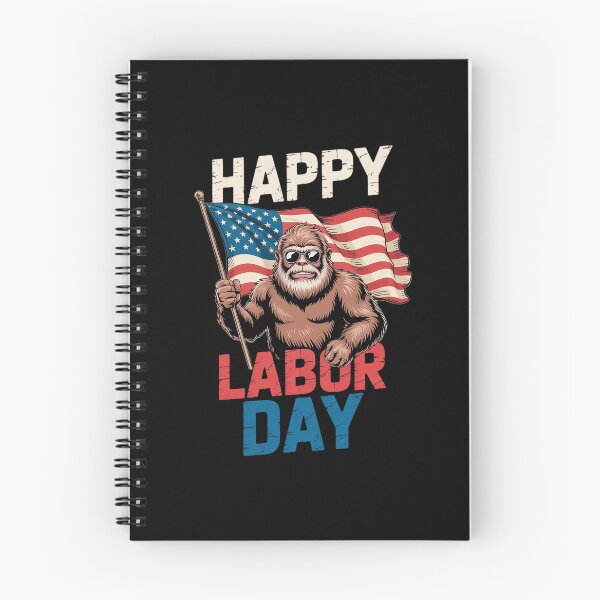 Item preview, Happy Labor Day Bigfoot Strong Worker Movement USA Flag  designed and sold by MathisBellanger.