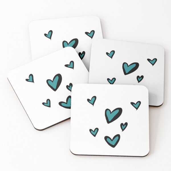Item preview, black and blue hearts designed and sold by beautifulprince.