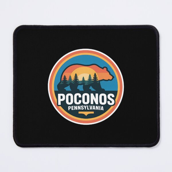 Item preview, Poconos Pennsylvania Bear– Sunset Forest Landscape  designed and sold by VividOrganica.