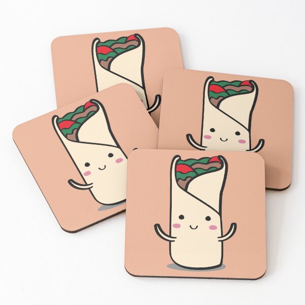 Item preview, Kawaii Durum Döner Kebab Wrap - Funny Street Food Gift designed and sold by CutestShopEver.