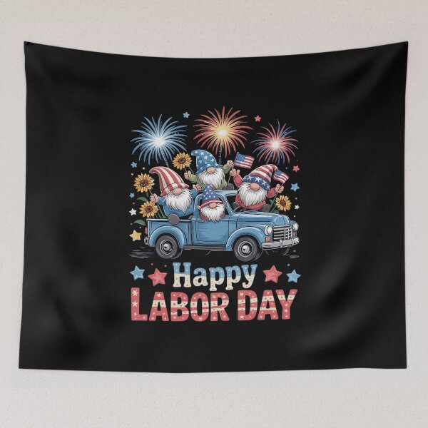 Item preview, Happy Labor Day Fireworks American Flag And Gnomes  designed and sold by MathisBellanger.