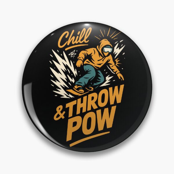 Item preview, Chill & Throw Pow – Snowboarding Powder Day designed and sold by SnappyPNG.