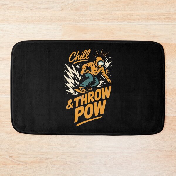 Item preview, Chill & Throw Pow – Snowboarding Powder Day designed and sold by SnappyPNG.
