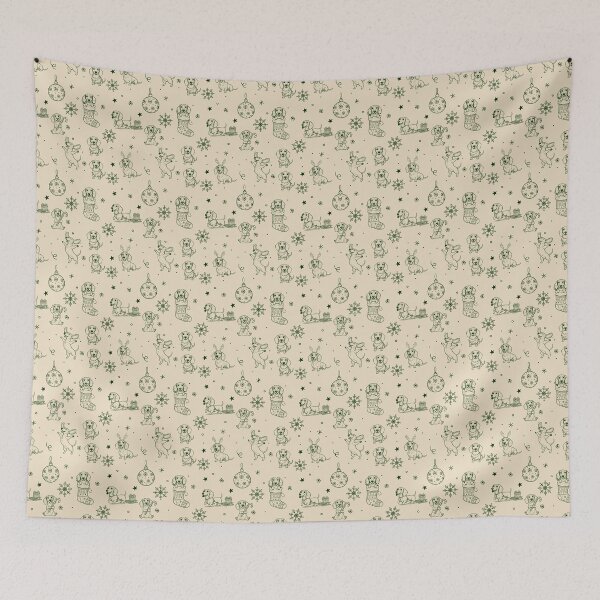 Item preview, Christmas Dachshund Christmas Pattern designed and sold by sashica.