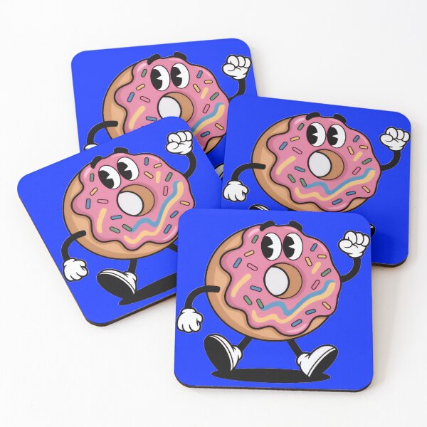 Item preview, Retro Cartoon Donut Character: Vintage Mascot with Pink Icing designed and sold by RudArtAI.