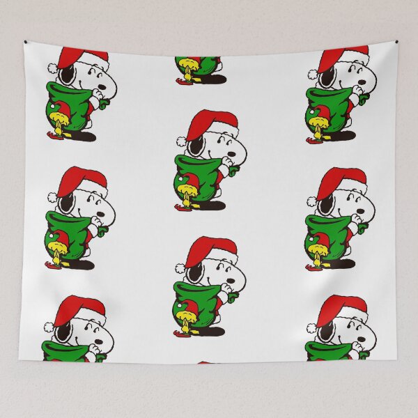 Item preview, Snoopy wearing a Santa hat and Christmas elf costume designed and sold by Polarisofficial.