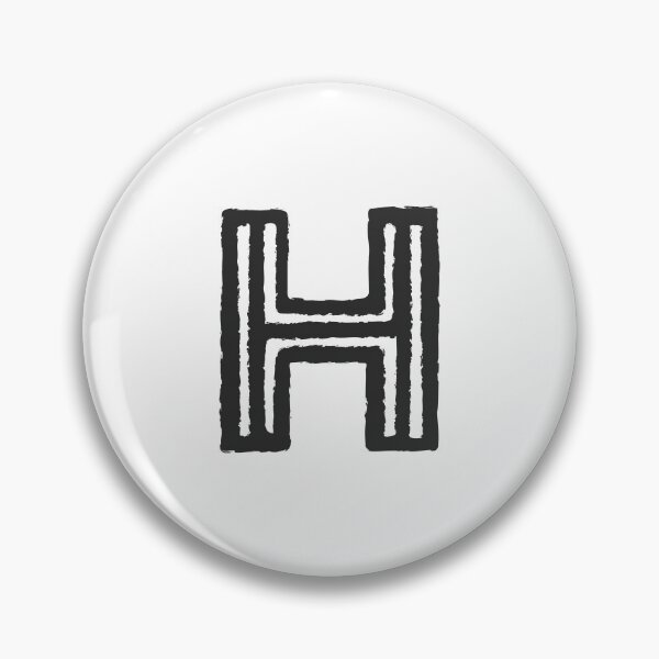 Item preview, Maze Triple-Line Letter H in Matte-Black designed and sold by uncoXab.