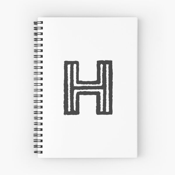 Item preview, Maze Triple-Line Letter H in Matte-Black designed and sold by uncoXab.