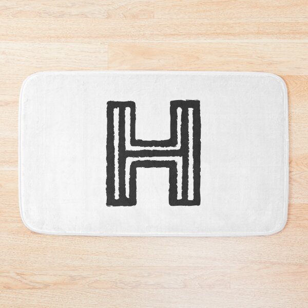 Item preview, Maze Triple-Line Letter H in Matte-Black designed and sold by uncoXab.