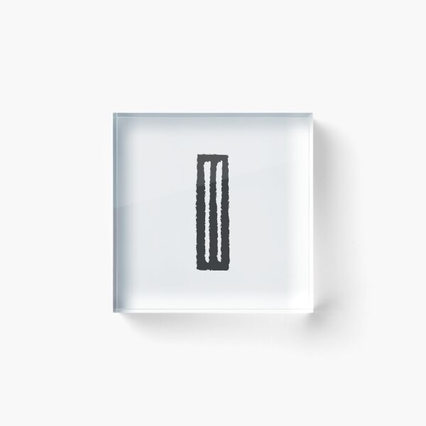 Item preview, Maze Triple-Line Letter I in Matte-Black designed and sold by uncoXab.