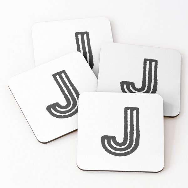 Item preview, Maze Triple-Line Letter J in Matte-Black designed and sold by uncoXab.