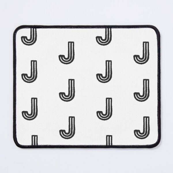 Item preview, Maze Triple-Line Letter J in Matte-Black designed and sold by uncoXab.