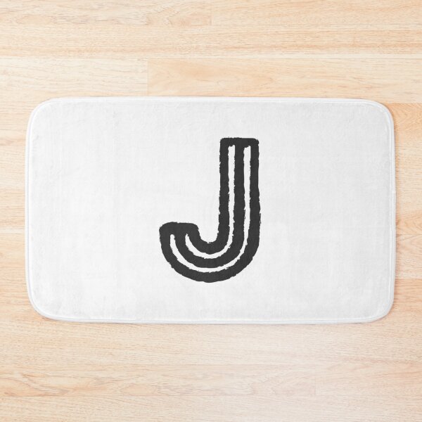 Item preview, Maze Triple-Line Letter J in Matte-Black designed and sold by uncoXab.