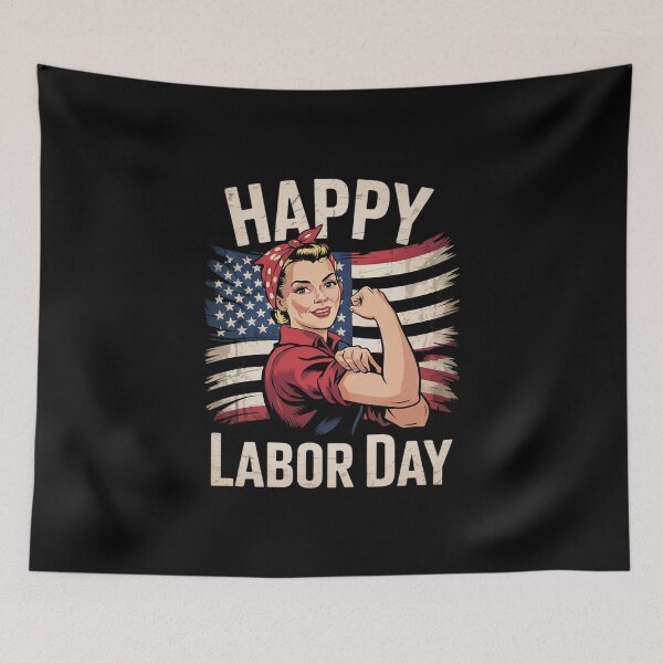 Item preview, Happy Labor Day For Women Labor Day Messy Bun USA Flag 3  designed and sold by MathisBellanger.