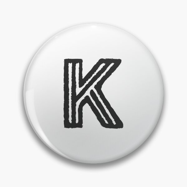 Item preview, Maze Triple-Line Letter K in Matte-Black designed and sold by uncoXab.