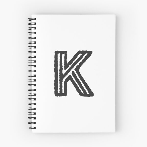 Item preview, Maze Triple-Line Letter K in Matte-Black designed and sold by uncoXab.
