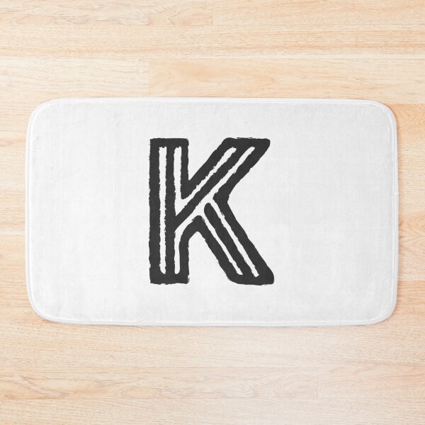 Item preview, Maze Triple-Line Letter K in Matte-Black designed and sold by uncoXab.