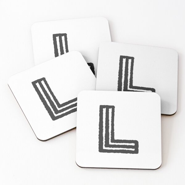 Item preview, Maze Triple-Line Letter L in Matte-Black designed and sold by uncoXab.