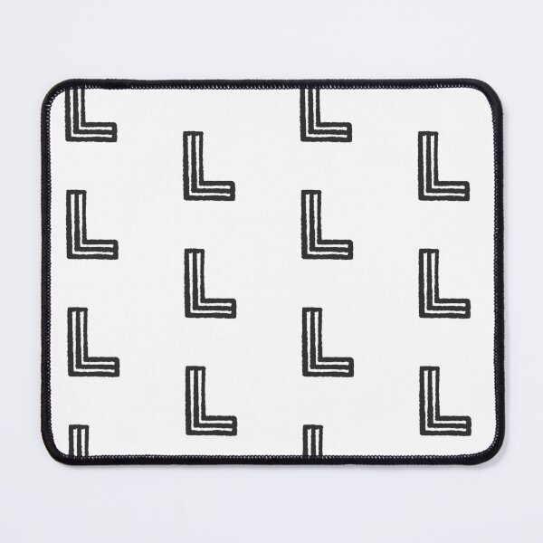 Item preview, Maze Triple-Line Letter L in Matte-Black designed and sold by uncoXab.