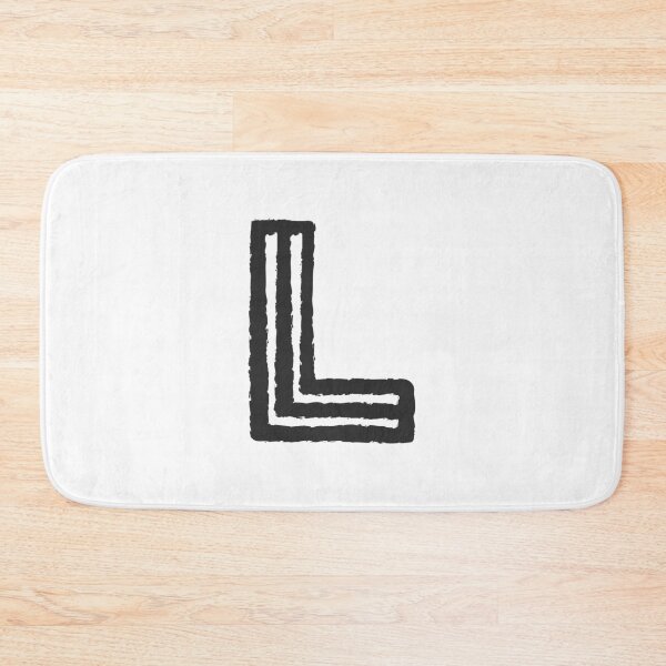Item preview, Maze Triple-Line Letter L in Matte-Black designed and sold by uncoXab.
