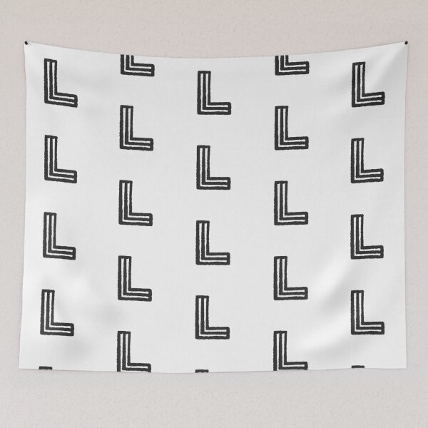 Item preview, Maze Triple-Line Letter L in Matte-Black designed and sold by uncoXab.