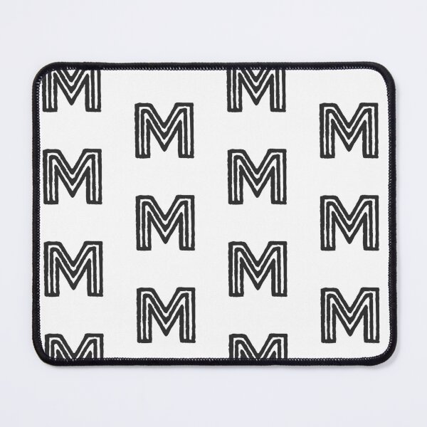 Item preview, Maze Triple-Line Letter M in Matte-Black designed and sold by uncoXab.