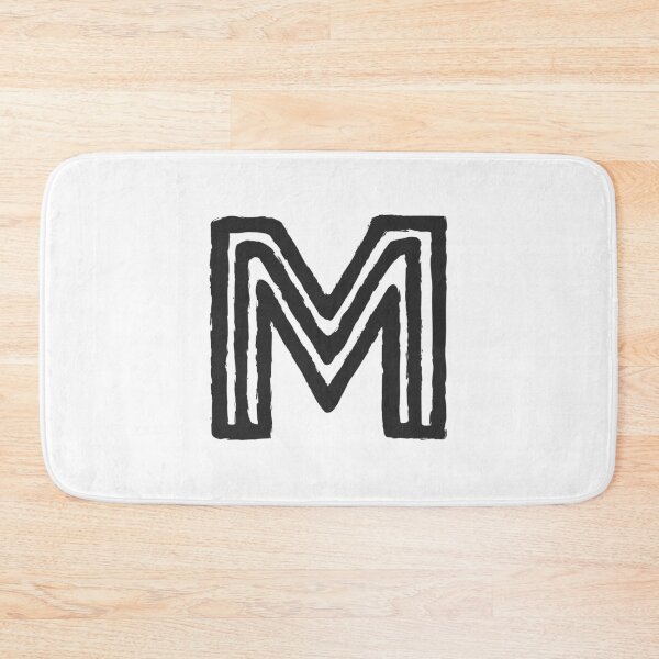 Item preview, Maze Triple-Line Letter M in Matte-Black designed and sold by uncoXab.