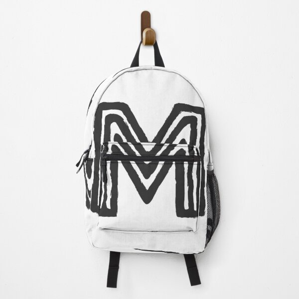 Item preview, Maze Triple-Line Letter M in Matte-Black designed and sold by uncoXab.