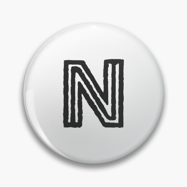 Item preview, Maze Triple-Line Letter N in Matte-Black designed and sold by uncoXab.