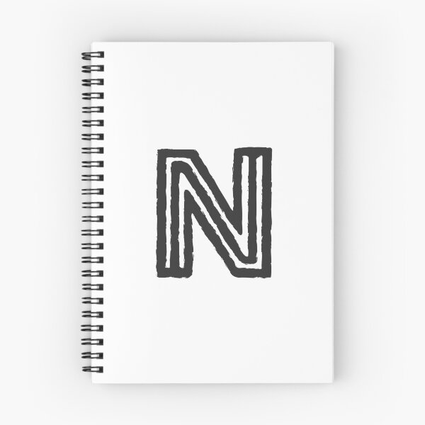 Item preview, Maze Triple-Line Letter N in Matte-Black designed and sold by uncoXab.