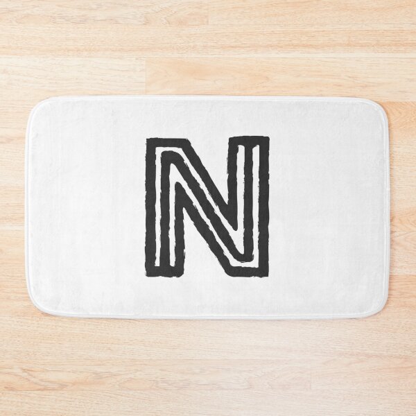 Item preview, Maze Triple-Line Letter N in Matte-Black designed and sold by uncoXab.