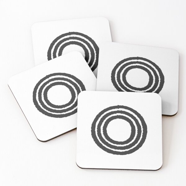 Item preview, Maze Triple-Line Letter O in Matte-Black designed and sold by uncoXab.