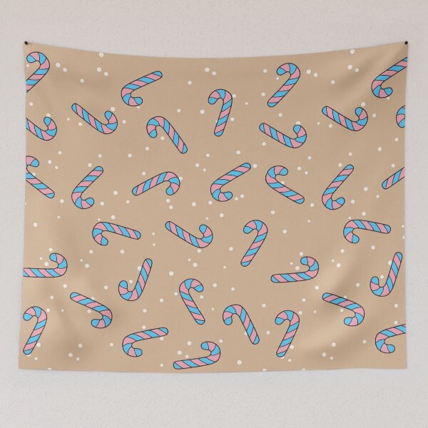 Item preview, Trans Pride Christmas Candy – Cozy Holiday Pattern designed and sold by Cannaxes Studio.
