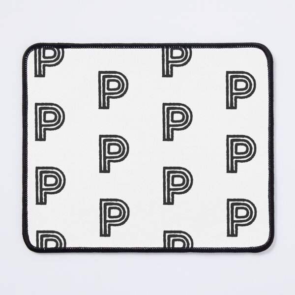 Item preview, Maze Triple-Line Letter P in Matte-Black designed and sold by uncoXab.