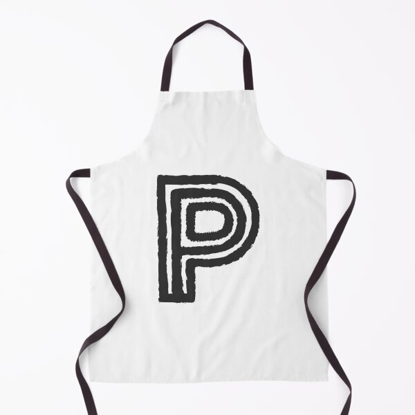Item preview, Maze Triple-Line Letter P in Matte-Black designed and sold by uncoXab.