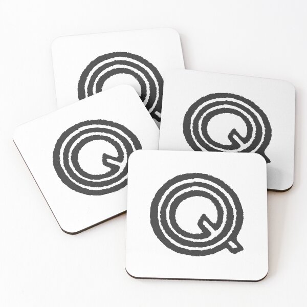 Item preview, Maze Triple-Line Letter Q in Matte-Black designed and sold by uncoXab.