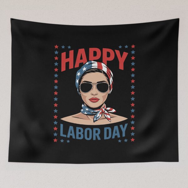 Item preview, Happy Labor Day For Women Labor Day Messy Bun USA Flag 33  designed and sold by MathisBellanger.