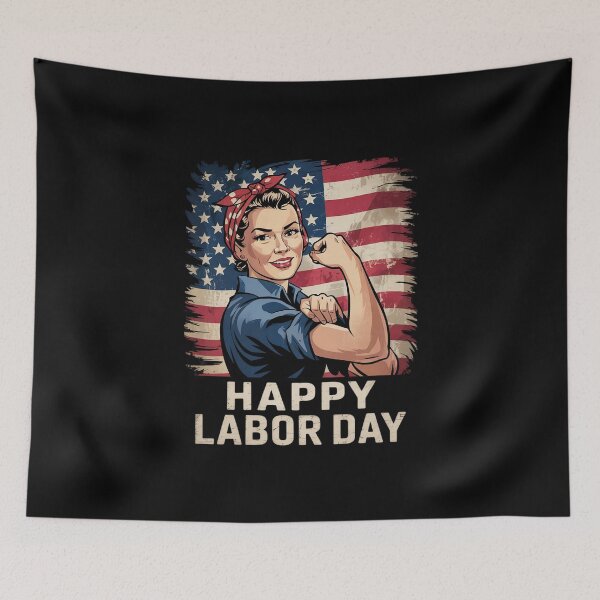 Item preview, Happy Labor Day For Women Labor Day Messy Bun USA Flag  designed and sold by MathisBellanger.