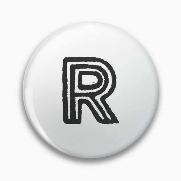 Item preview, Maze Triple-Line Letter R in Matte-Black designed and sold by uncoXab.