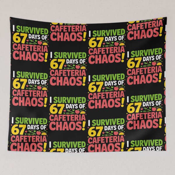 Item preview, I Survived 67 Days of Cafeteria Chaos Lunch Lady Staff Squad designed and sold by BLZART.