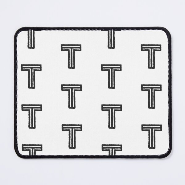 Item preview, Maze Triple-Line Letter T in Matte-Black designed and sold by uncoXab.