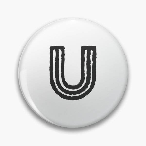 Item preview, Maze Triple-Line Letter U in Matte-Black designed and sold by uncoXab.