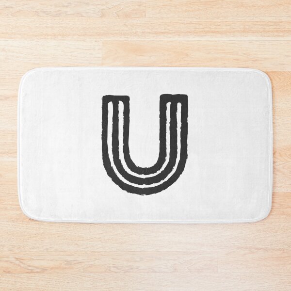 Item preview, Maze Triple-Line Letter U in Matte-Black designed and sold by uncoXab.